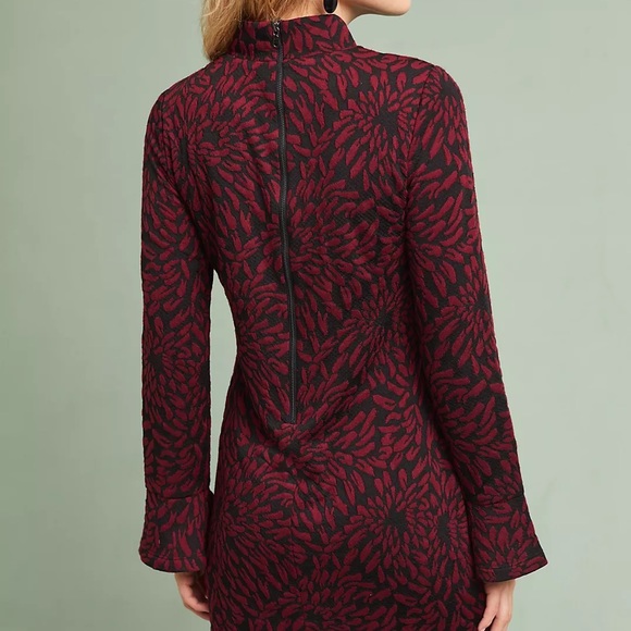 Michaela Textured Tunic Dress with Mock neck - Picture 2 of 4